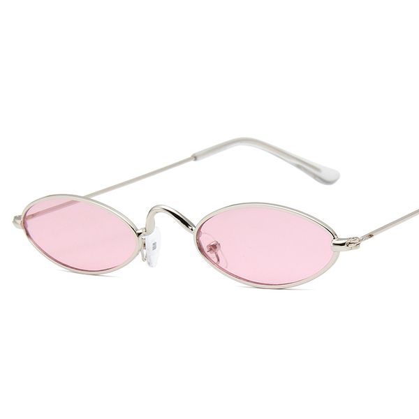 

2019 european and american metal small frame sunglasses men retro oval frame man's sunglasses fashion marine film, White;black