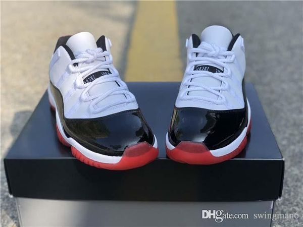 

high air authentic 11 low white bred man basketball shoes 11s men black true red retro athletic sneakers with original box av2187-160