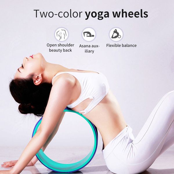

yoga pilates circle yoga fitness roller wheel back training tool slimming magic waist shape pilates ring fitness accessories