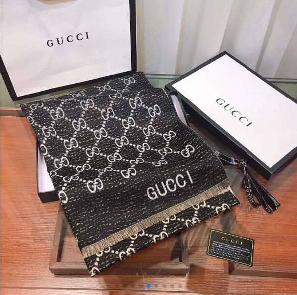 

with roll tube box gift 2019 winter luxury 100% cashmere scarf men and women luxury classic big plaid scarves pashmina infinity scarfs, Blue;gray