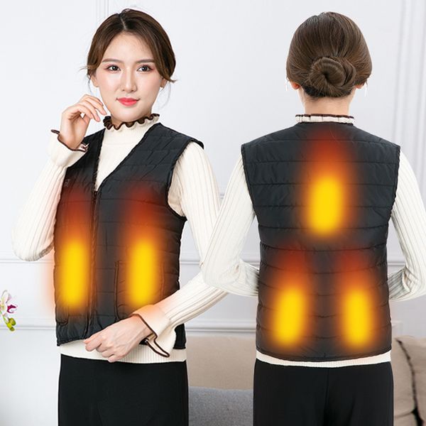 

men women outdoor usb infrared heating vest ski jacket winter warm flexible electric thermal clothing waistcoat sports hiking