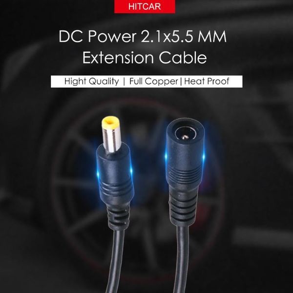 

car truck dc power 2.1x5.5 mm male to female male 1 to 2 splitter plug extension cable adapter for monitor cctv parking camera