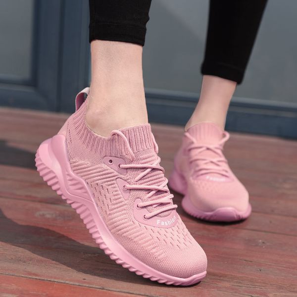 

lightweight ladies sock shoes sneakers pink women trainers men casual basket non slip walking shoes breathable