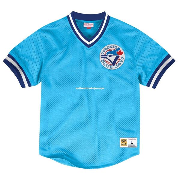 

toronto mitchell & ness men's "team win" mesh jersey shirt, Black;blue