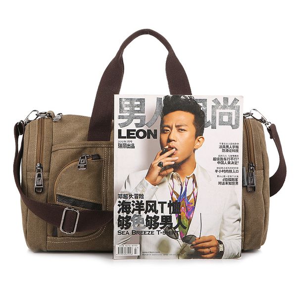 

large capacity canvas gym bag men sport fitness bag outdoor travel handbags sports training yoga shoulder