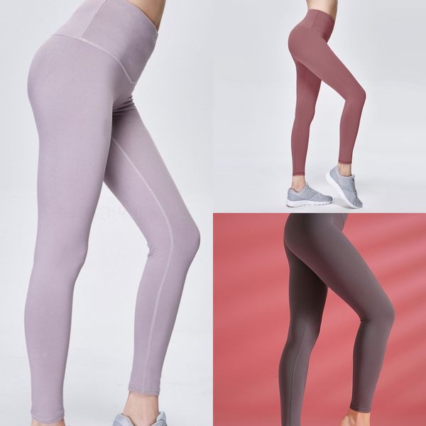 

yanyi women high waist yoga flesh colored yoga pant pants casual solid color sports leggings slim fit, White;red