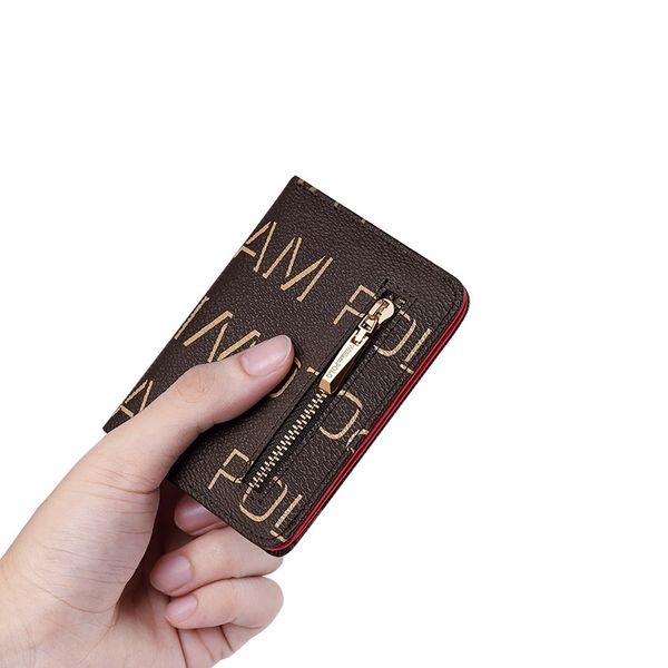 

fashion new arrival slim men and women wallet cash wallet zipper pocket coin card # 191446, Red;black