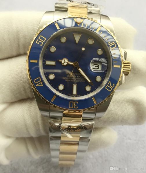 

мужчины конструктор watche 116610ln 116610 автоматическая механическая сапфирового стекла керамические ободок из нержавеющей 40мм мужские ча, Slivery;brown