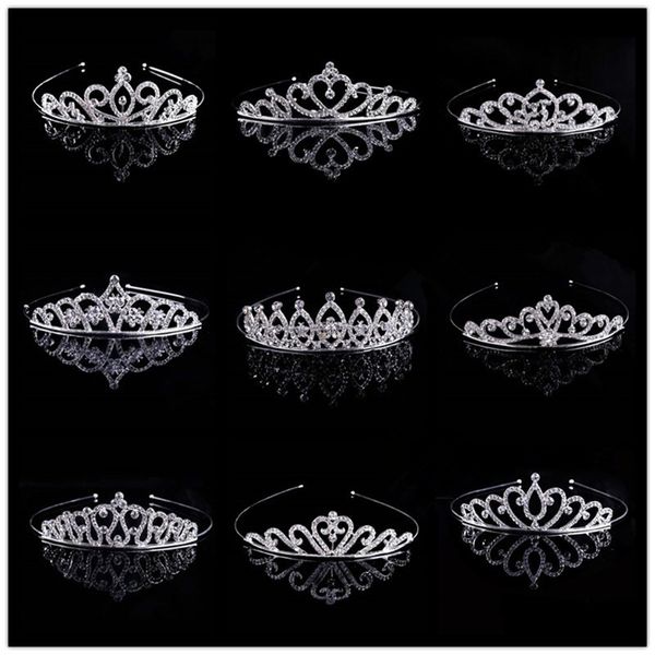 

FORSEVEN Silver Color Crystal Heart Tiara and Crown Hair Jewelry Bridal Noiva Diadem Headpiece Wedding Party Hair Accessories JL