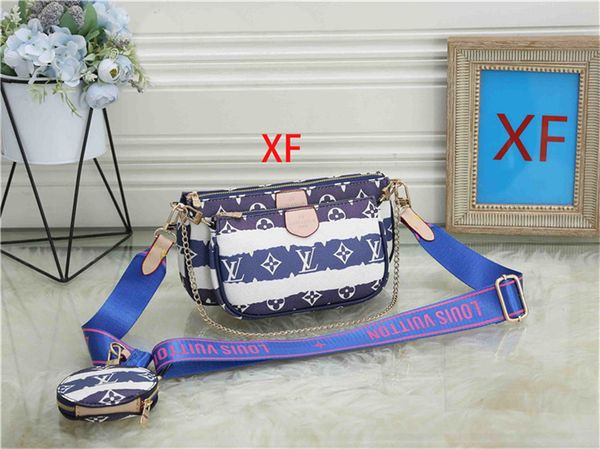 

old flower 2 piece set mahjong bag classic new color cigarette case camera bag women shoulder messenger wash bag, Black