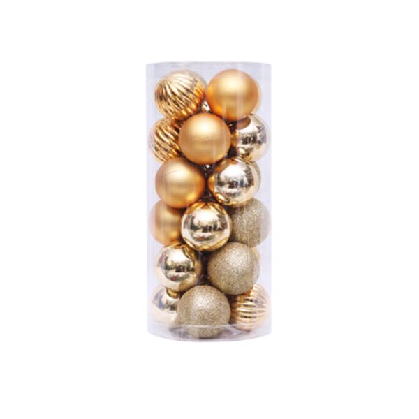 

24* decorative balls christmas decorative ball shatterproof ornaments baub tree pendants hanging gold/gold/silver+ green +red