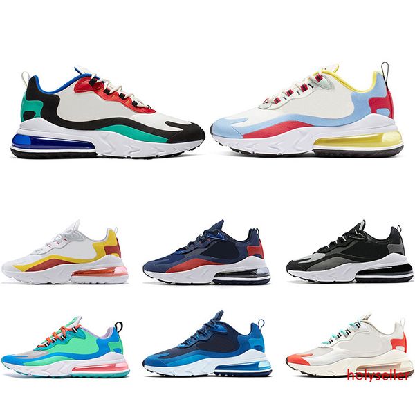 

2020 new arrival react men women running shoes chassures bauhaus optical white black mens sneakers sports zapatos size 36-47 wholesale