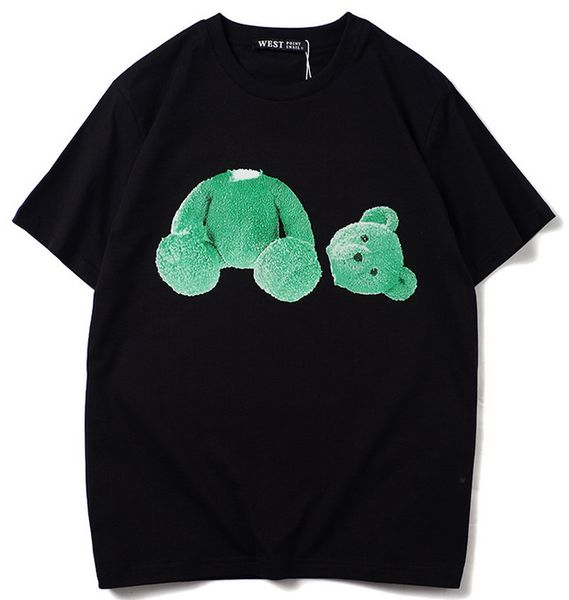

new 2020 summer t-shirt luxury designer men cotton t-shirt men women cartoon bear printed short sleeve tees round neck t-shirt shirt, White;black