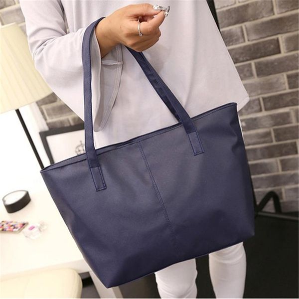 

new women shoulder bag pu leather handbags zipper solid color large capacity shoulder bag female ladies casual tote black