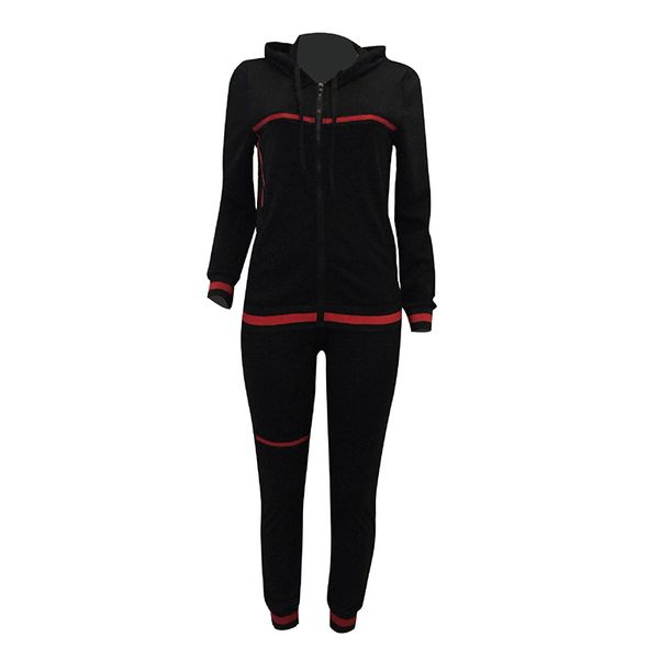 black 2 piece jogger set