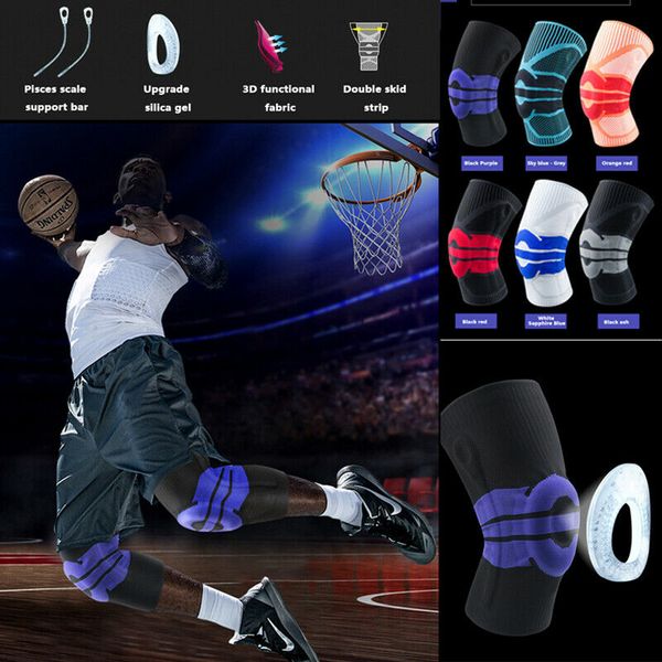 

1 pcs sports knee support straps protective elastic guard sleeve warm bandage pads leg arthritis elbow sports fitness, Black;gray