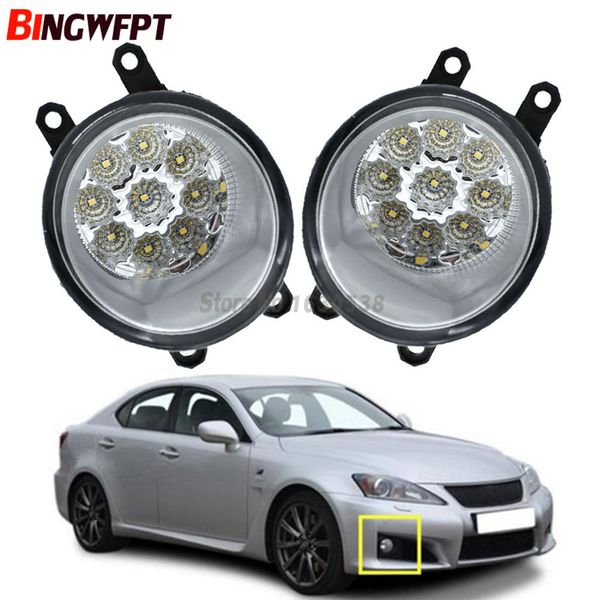 

2pcs high bright led fog lights white yellow for is f 5.0l v8 2008-2012 car styling