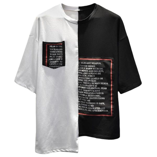 

письмо печати марка tshirts mens конструктора tshirt с коротким рукавом экипаж шеи тройники для hip-hop моды для мужчин, White;black