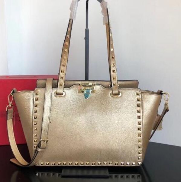 

b new classic studs flap chain bag rivet shopping bags women genuine leather handbags lady tote shoulder bag crossbody purse