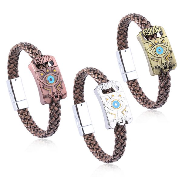 

легенда о zelda браслет дыхание дикого большие глаза тотемы браслеты браслеты для женщин мужчин ручной работы цепочки ювелирные изделия пода, Black