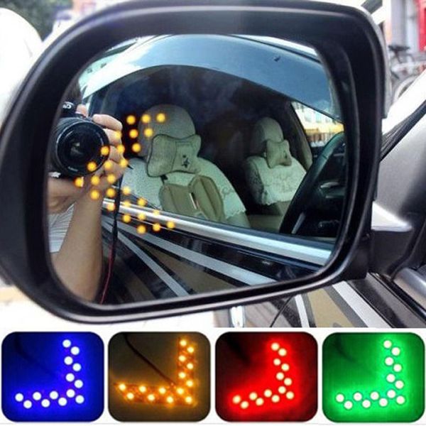 2 Pcs 14SMD LED Arrow For Car side Rear View Mirror Indicator Turn Signal yellow