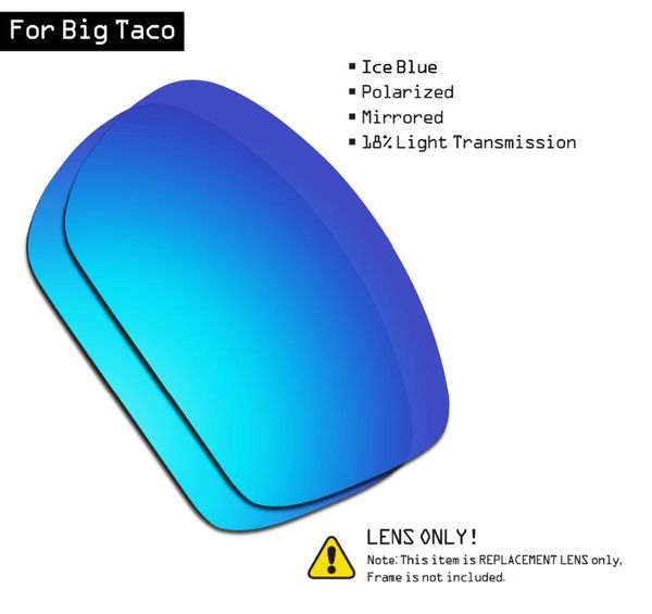 

smartvlt polarized sunglasses replacement lenses for big taco - blue