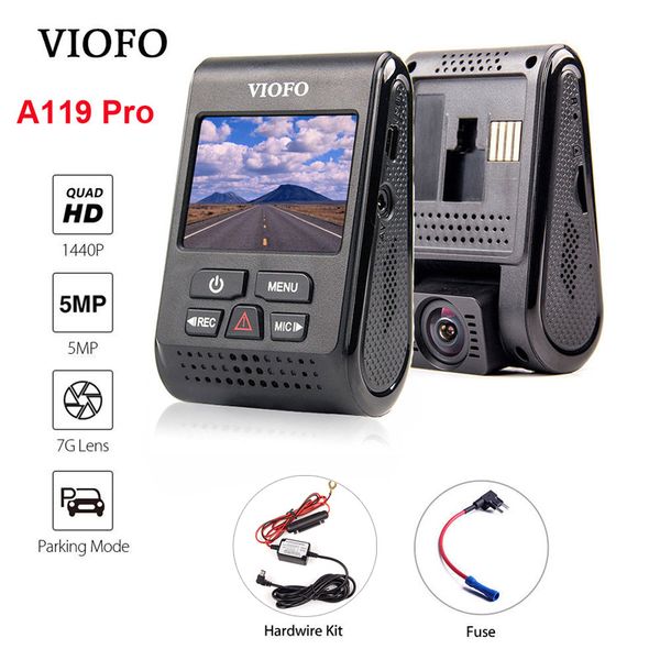 

viofo a119 pro capacitor 2k 1440p novatek 96660 ar0521 hd car dash cam video recorder dvr +hardwire kit + fuse optional gps