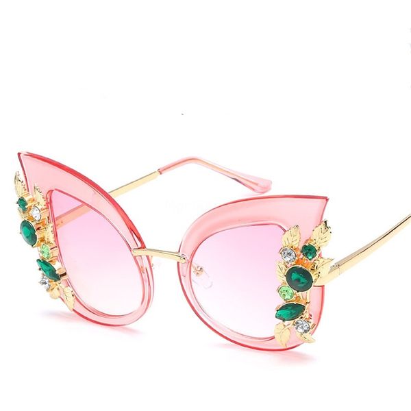 

wholesale-2020 fashion metal sunglasses women pink sunglasses glasses feminino sun glasses gafas de sol b149 #762811, White;black