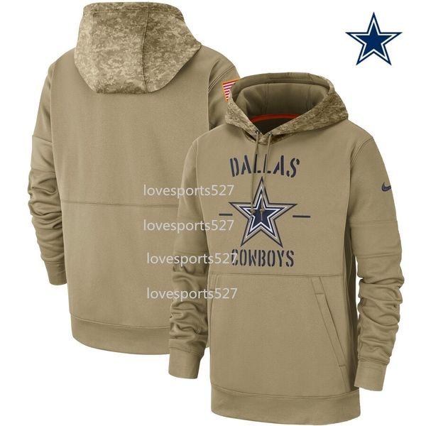 

2019 mens women youth dallas cowboys nfl nike tan vintage sweatshirt salute to service sideline therma pullover hoodie, Blue;black
