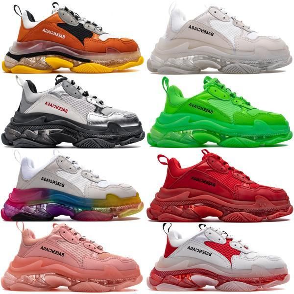 

2020 balanciaga shoes sneakers cushion triple s 3.0 combination nitrogen outsole crystal bottom dad casual shoes sneakers 36-45rumq#, Black