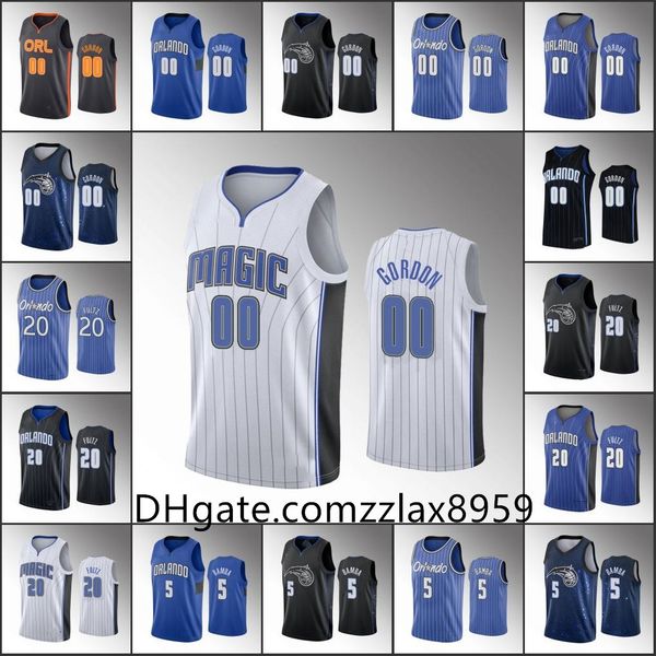 

men basketball jersey aaron gordon orlando nba markelle fultz mohamed bamba magic 2019-20 jerseys, Black;red