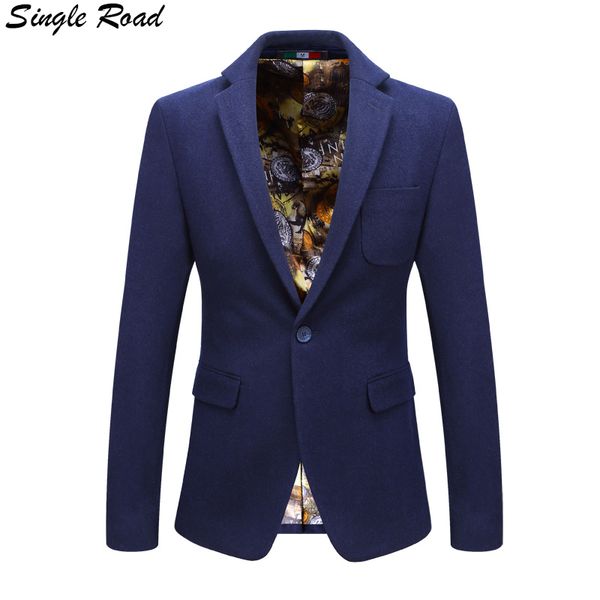 

men's suits & blazers single road men suit jacket 2021 dress woolen blazer jackets for weddings slim fit business winter coat sr33, White;black