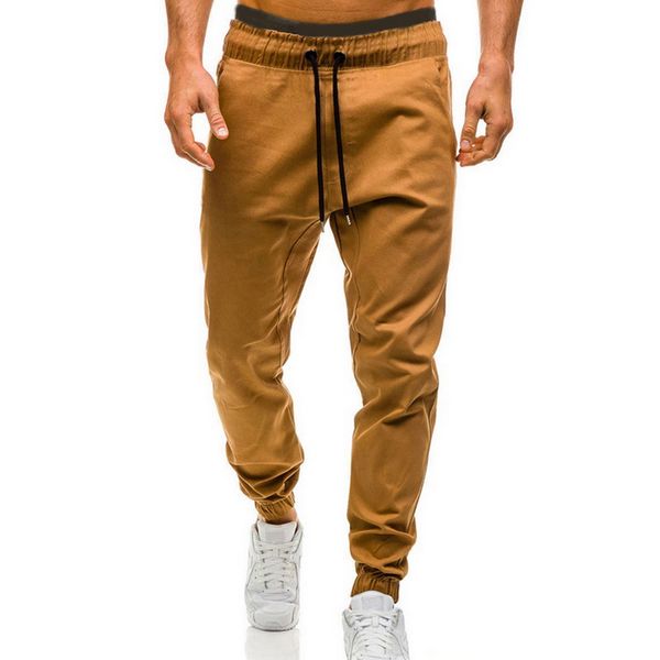 

oeak mens fitness pants 2019 new fashion solid color loose slim fit breathable sweatpants casual gyms joggers track trousers, Black