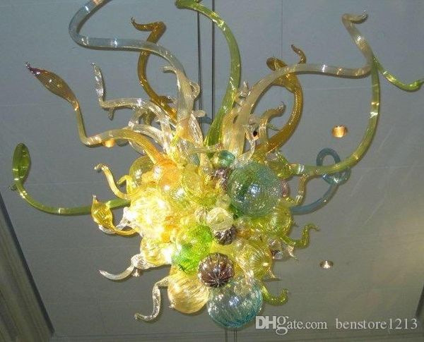

air shipping 100% mouth blown borosilicate murano glass pendant light art small hanging chandelier modern led light