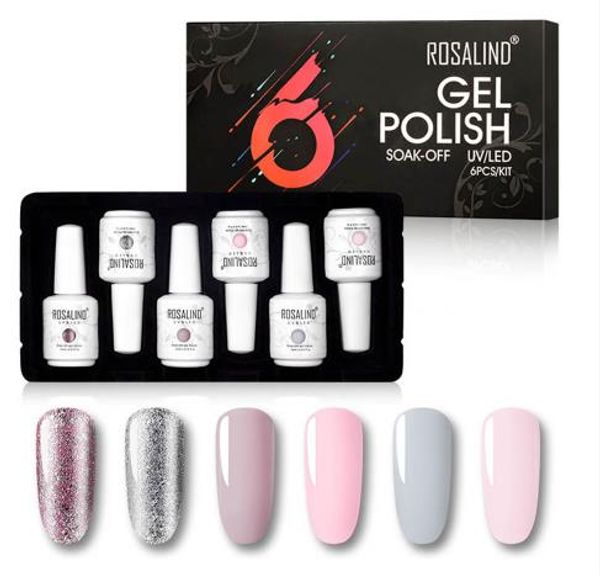 

rosalind 6pcs 15ml nail polish for nails art painting extension uv led gel nail polish base coat nail varnishes polish