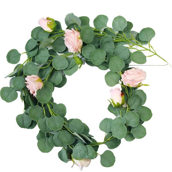 

200cm artificial flower rose vine hanging garland party home wedding wall decor home decoration