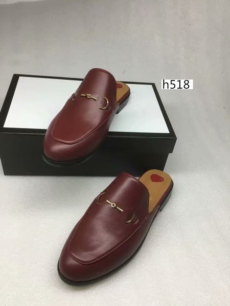 

new sale princetown designer classic slippery metal buckle beach slippers soft sweethearts slippers high-quality4, Black