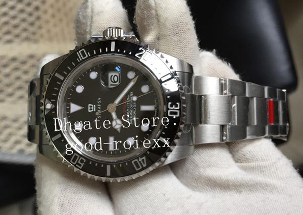 

43mm bp factory mens automatic eta 2836 watch men ceramic 126600 glidelock clasp dive baselworld sea date eta dweller perpetual watches, Slivery;brown