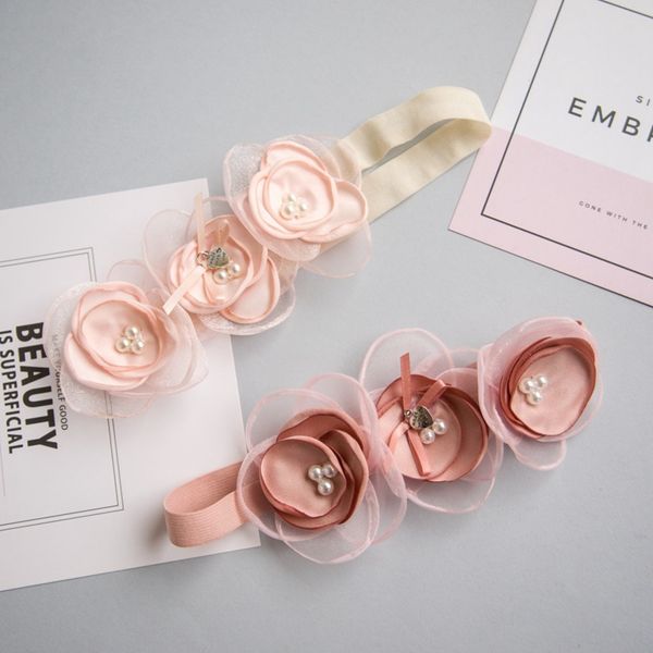 Flower Baby Headbands For Wedding Birthday Party Girl Elastic