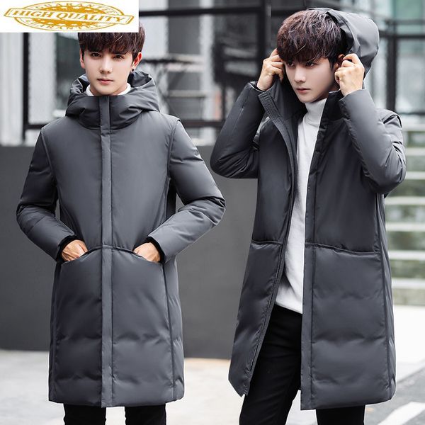 

men's down & parkas 2021 parka winter jacket men clothes hooded long coat plus size mens jackets and coats hombre 7805 kj2642, Black