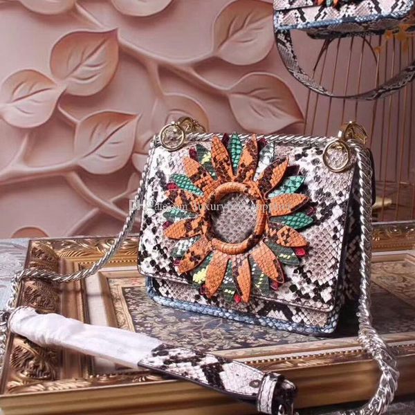 

designer handbags luxury bags purses fashion new magnetic buckle cowhide genuine leather color matching petals women crossbody bag