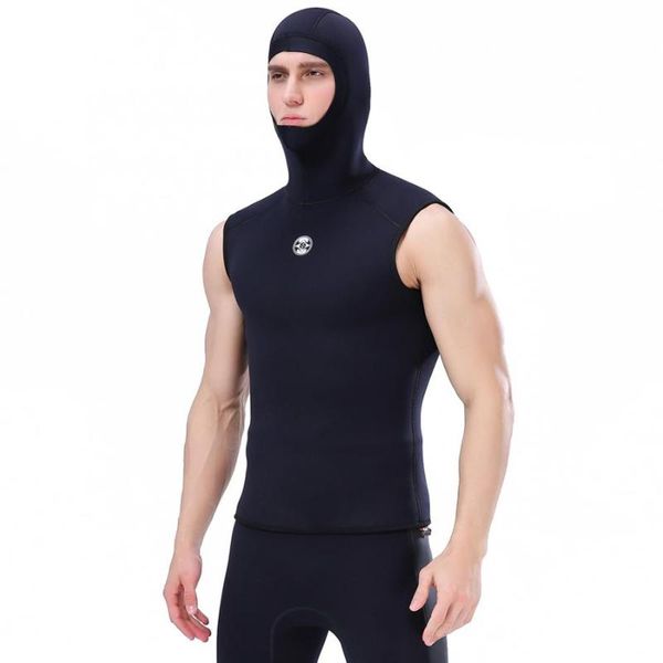 

diving vest wetsuits 3mm neoprene sleeveless hooded diving vest thermal surfing wetsuit snorkeling swim suit