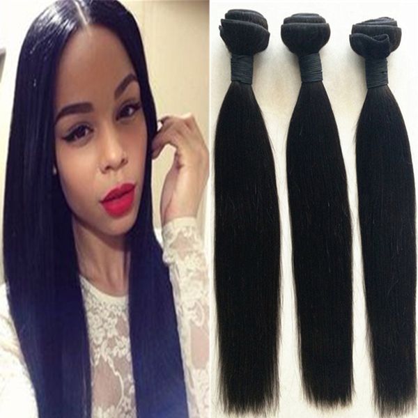 Cabelo Humano Indiano Weave 3 Bundles Silky Straigh Unprocessed Virgem Witt Tecelando Extensão Frete Grátis USPS