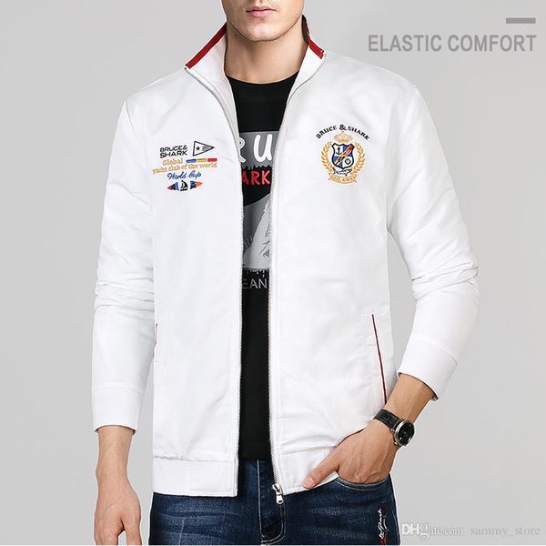 

shark men sportwear thick heavyweigh waterproof fabric men's jacket winter thick cotton fashion business zipper hoodie m-4xl, Black;brown