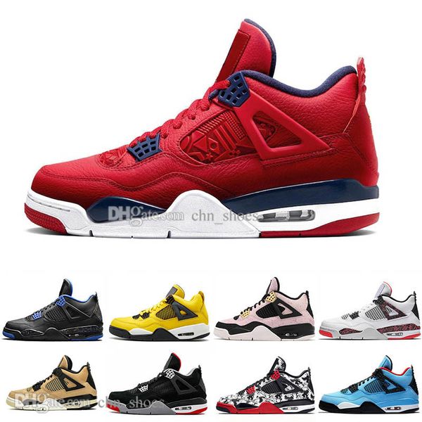 

2019 new bred 4 4s iv what the mushroom laser wings mens basketball shoes denim blue eminem pale citron men sports designer sneakers