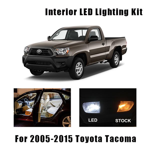 

8pcs white led interior light bulbs kit fit for 2005-2009 2010 2011 2012 2013 2014 2015 tacoma map dome license lamp