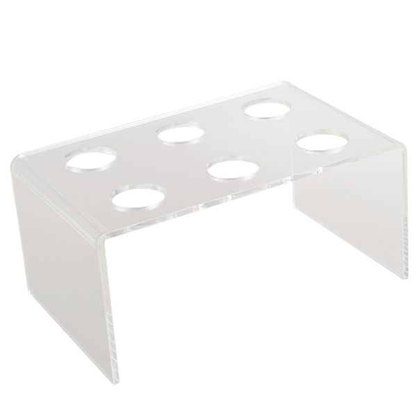 

6 отверстий акриловая подставка держатель мороженного crisp трубка конус держатель