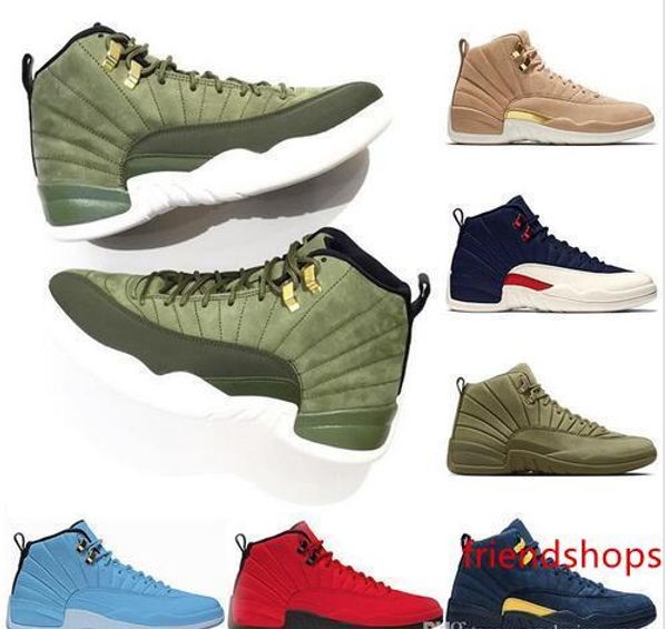 

new xii 12s 40-47 high unc french blue playoff flu gmae gym women men basketball designer psny 12 shoes sneakers