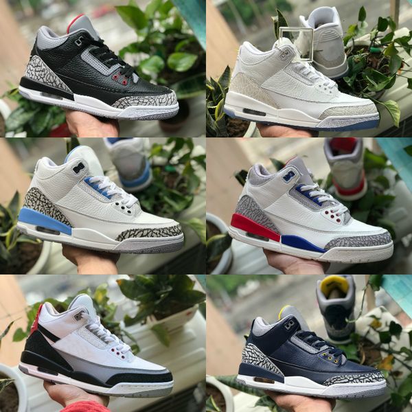 

with box 2020 pure white 3 mens basketball shoes 3s tinker katrina jth throw linell chicago royal blue black red cement sneakers