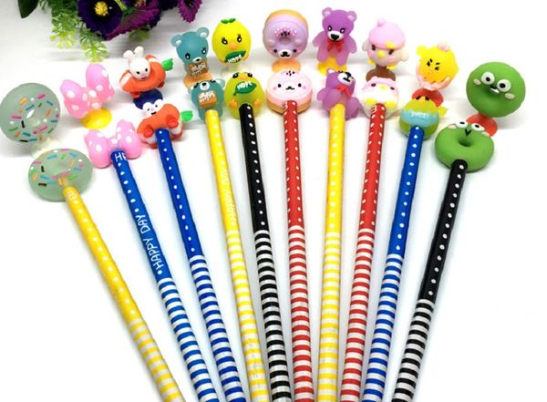 

toys funny creative cartoon animal portrait 10 pcs pen pvc plastic injection doll toy for boys/girls 4-12